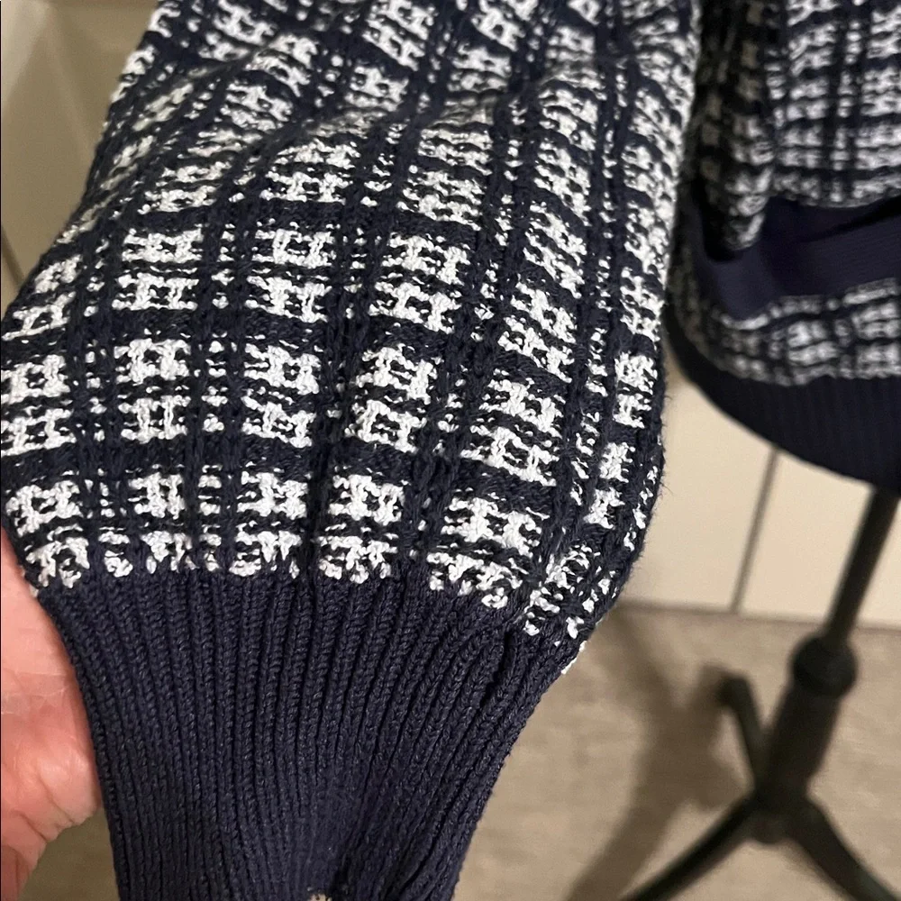EUC, FREE ASSEMBLY TWEED CARDIGAN, NAVY SIZE XL - Picture 4 of 10